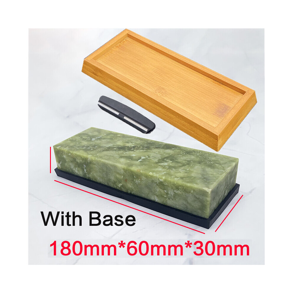 (A-Recommend) 10000 Grit Natural Green Agate Sharpening Stone Whetstone Fine Grinder Polishing Shaved Bar Kitchen Knife Sharpener Honing Tool 4856906223366