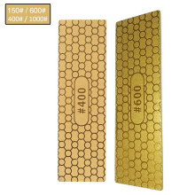 (a-jinp150 600 400 1000 Choice) Double-sided sharpener stone Kitchen outdoor knife sharpener grinding tools Honeycomb Titanium-plated whetstone diamond