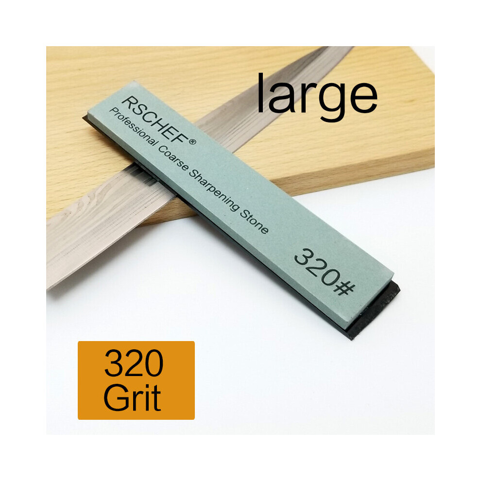 (A-320 Grit Large Size) Grindstone Kitchen Abrader Grit Fix Angle Grind Whetstone Sharpen Bar Knife Wet Stone Grinder Tools Knife Sharpening System 4856906282752