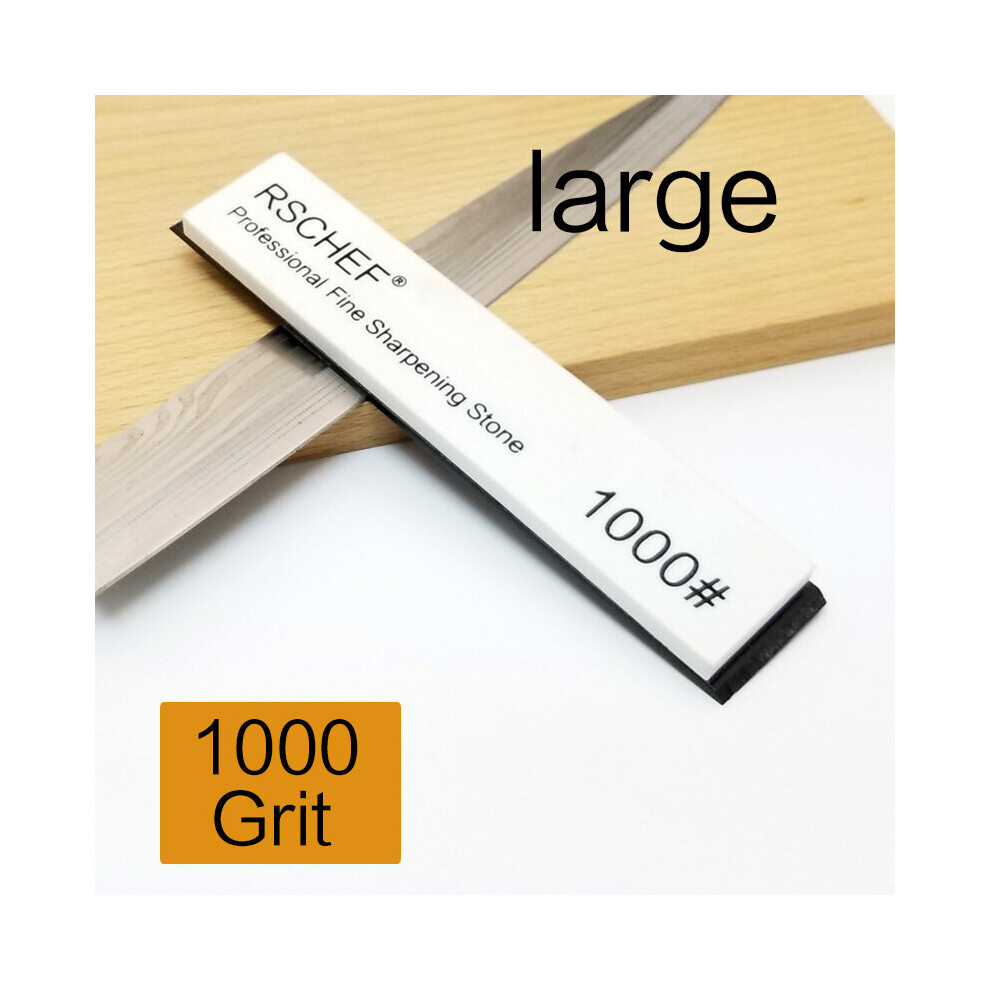(A-1000 Grit Large Size) Grindstone Kitchen Abrader Grit Fix Angle Grind Whetstone Sharpen Bar Knife Wet Stone Grinder Tools Knife Sharpening System 4856906282646