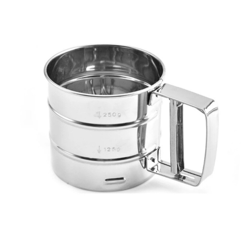 Stainless Steel Flour Sifter Fine Mesh Powder Flour Sieve Icing Sugar Manual Sieve Cup Home Kitchen Gadget Baking Pastry Tool-image-OPC-PBQ8FRK-NEW