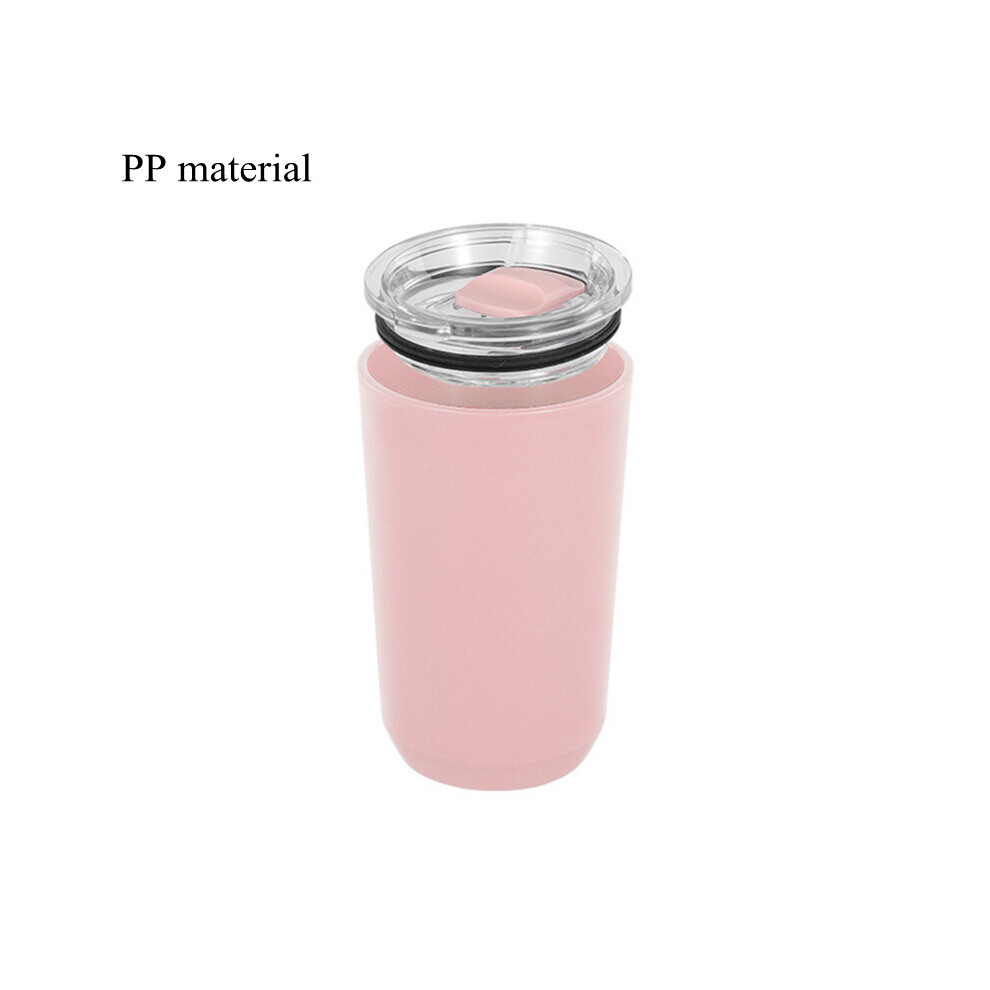 (a-PP Pink 460ml(9x14cm)) Portable Stainless Steel Coffee Cup with Lid 360/460/560ml Double Wall Mug Anti-Scald Thermal Milk Cups Tumbler Drinkware-image-OPC-PBQ8GQJ-NEW
