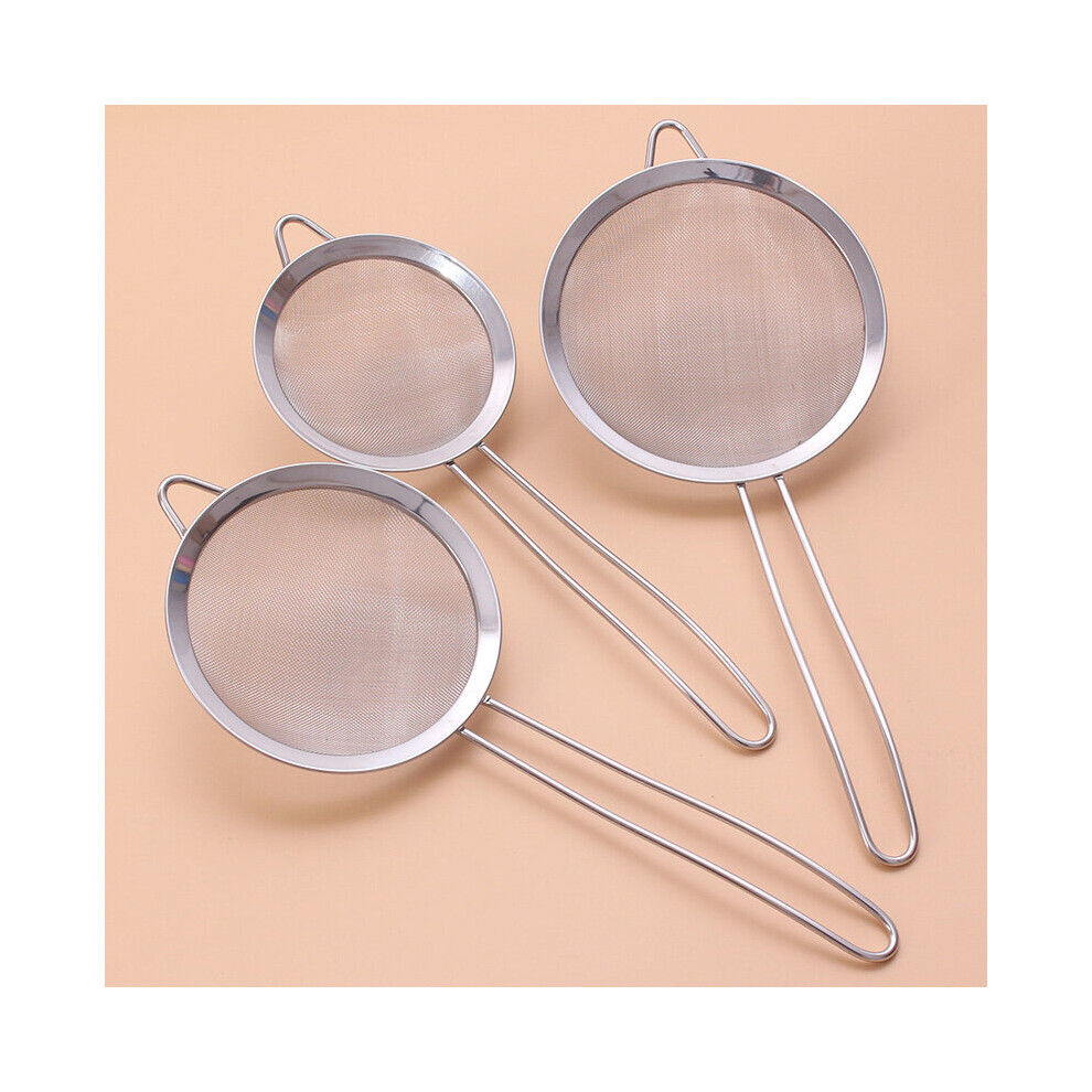 (a-16cm) Stainless Steel  Wire Fine Mesh Oil Strainer Flour Colander Sieve Sifter Pastry Baking Tools Kitchen Accessories-image-OPC-PBQ8GTX-NEW