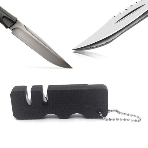 (a-O) Mini Sharp Portable 2 Stages Professional Knife Sharpener Stainless Tool Kitchen Tool Accessories Outdoors 1