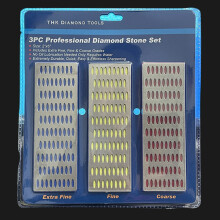 (a-3pcs) 300#400#600# Professional Knife Sharpener Hole Diamond Grinding Disc with Base Quick Sharpen Tools Sharpening Stone Whetstone