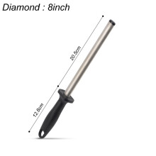 (a-DMD 8inch Sharpening rod) TAIDEA Musats 12 inch Knife Sharpening Rod Ceramic Professional Kitchen Knives Carbon steel Sharpen marching sharpening steel