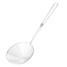 (a-Silver) 1 Pcs Mesh Strainer Stainless Steel Durable Kitchen Flour Handheld Screen Mesh Strainer Flour Sieve Oil Strainer colander