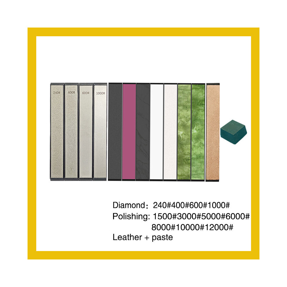 (A-4J 7P Pg Choice) Diamond Sharpening Stone Knife Sharpener Replacement Fixed Angle System Grinding Bar Diamond Whetstone Oil Stone 4856906220167