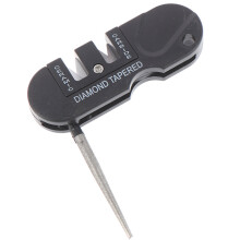 (a-Grey) 1PCS Portable Tungsten Ceramic Carbide Knife Whetstone Sharpener Sharpen Fish Hook Pocket Diamond Tool Camp Hike Outdoor