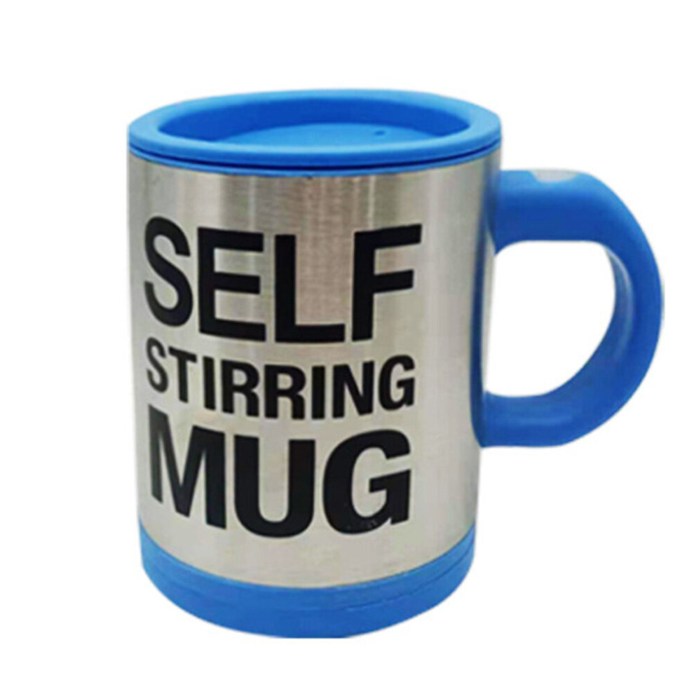 (a-Blue 301-400ml) Automatic Stirring Cup Coffee Maker Mug Stainless Steel Mugs Funny Auto Stirring Coffee Cups Thermal with Lid Coffee Mugs New