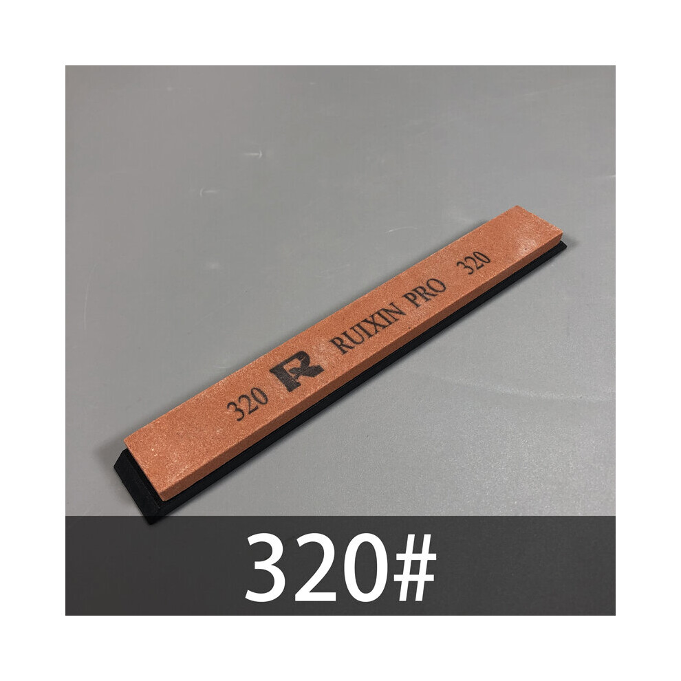 (A-Whetstone 320 Grit White Alundum) Ruixin Pro Sharpening Stone Grit120 320 600 1500# Professional Angle Whetstone 4Pcs Have Base Fixed Angle Knife S 4856906220617