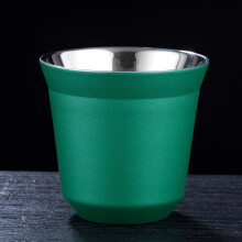 (a-Red) 80ml Double Wall Stainless Steel Espresso Cup Italian Capsule Heat Insulation Mug Home Brief Portable Thermo Coffee Mugs
