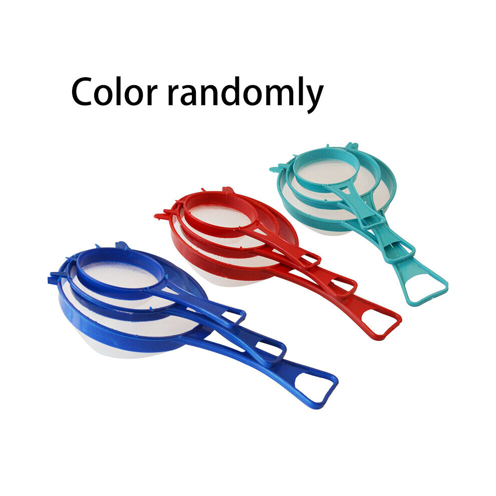 YOMDID 3PCS Flour Sieve Fine Mesh Filter Soy Milk Sieve Juice Tea Strainer Plastic Colander Pastry Baking Tool Kitchen Gadgets-image-OPC-PBQ8N5X-NEW