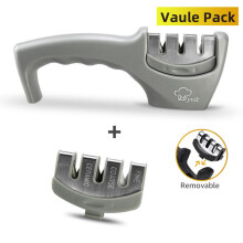 (a-Grey Set as picture) Knife Sharpener 3 Stages Kitchen Sharpening Stone Grinder knives Whetstone Tungsten Diamond Ceramic Sharpener Cooking Tool