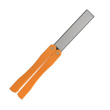 (a-orange one size) Fold Pocket Professional Kitchen Sharpener Diamond knife Sharpener Double Sided Folded Grindstone Knife Sharpener Mini Knife