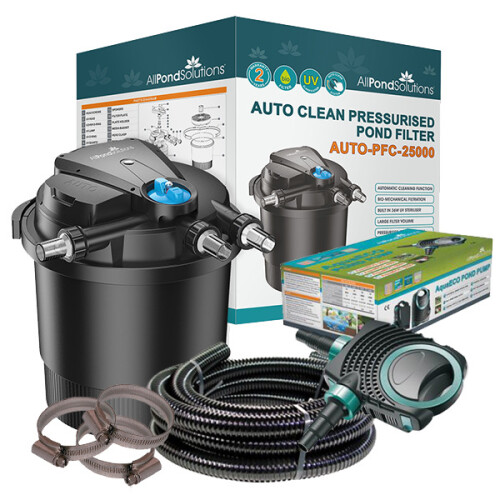AllPondSolutions 25000L Pressurised Pond Filter Kit AUTO-PFC-25000-KIT