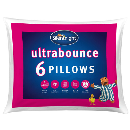 Silentnight Silentnight Luxury Overlocked Ultrabounce Pillow - 6 Pack 1