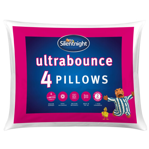 Silentnight Silentnight Luxury Overlocked Ultrabounce Pillow - 4 Pack 1