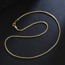 2MM Snake Chain 18K Necklaces 16/18/20/22/24/26/28/30 Inches Women Men Jewelrys