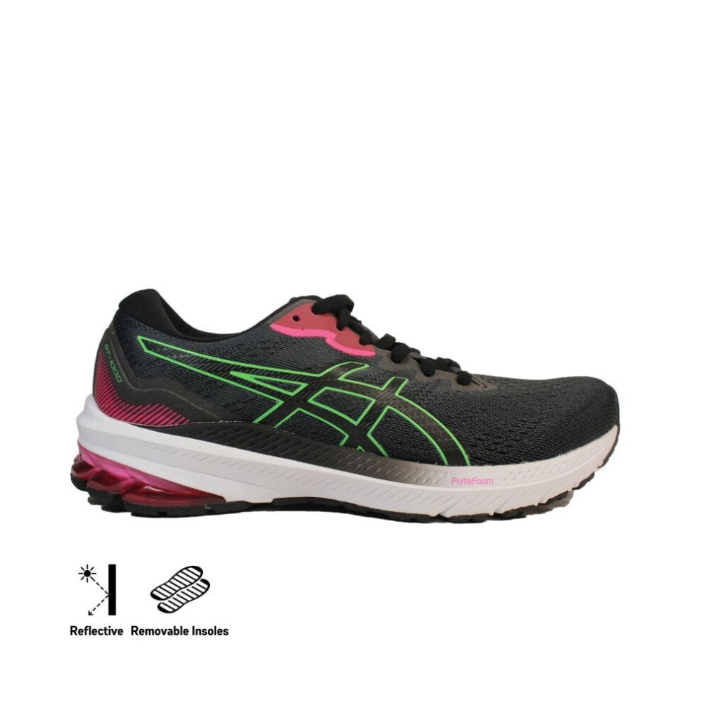 (4 (Adults')) GT-1000 11 | Black/Tourmaline | Womens Running Trainers