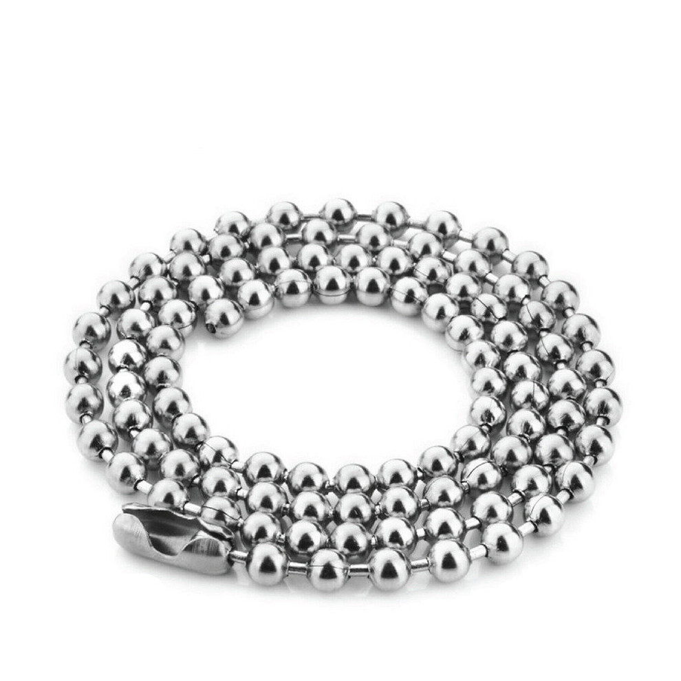 12 Pieces 24 Inch Stainless Steel Ball Chain 2.4 mm Military Spec for Army Dog Tag chain