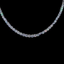 Men's Hip Hop Necklace 1 Row Diamond Alloy Pendant Full Rhinestone Gorgeous Mens Tennis Chain 18-30 Inches
