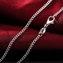 925 Silver Necklace 16/18/20/22/24/26/28/30 Inches 2MM String chain for Women Men Jewelrys