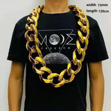 Hip-hop Exaggerated Plastic Necklace Props Big Chain Local Tyrants Carnival Party Performance Jewelry