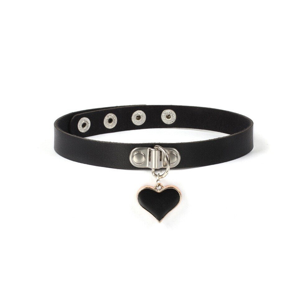 Cosplay Harajuku Punk Rock Gothic Collar Choker Sexy PU Leather Heart Cross Spike Collar Choker Necklace Body Accessories