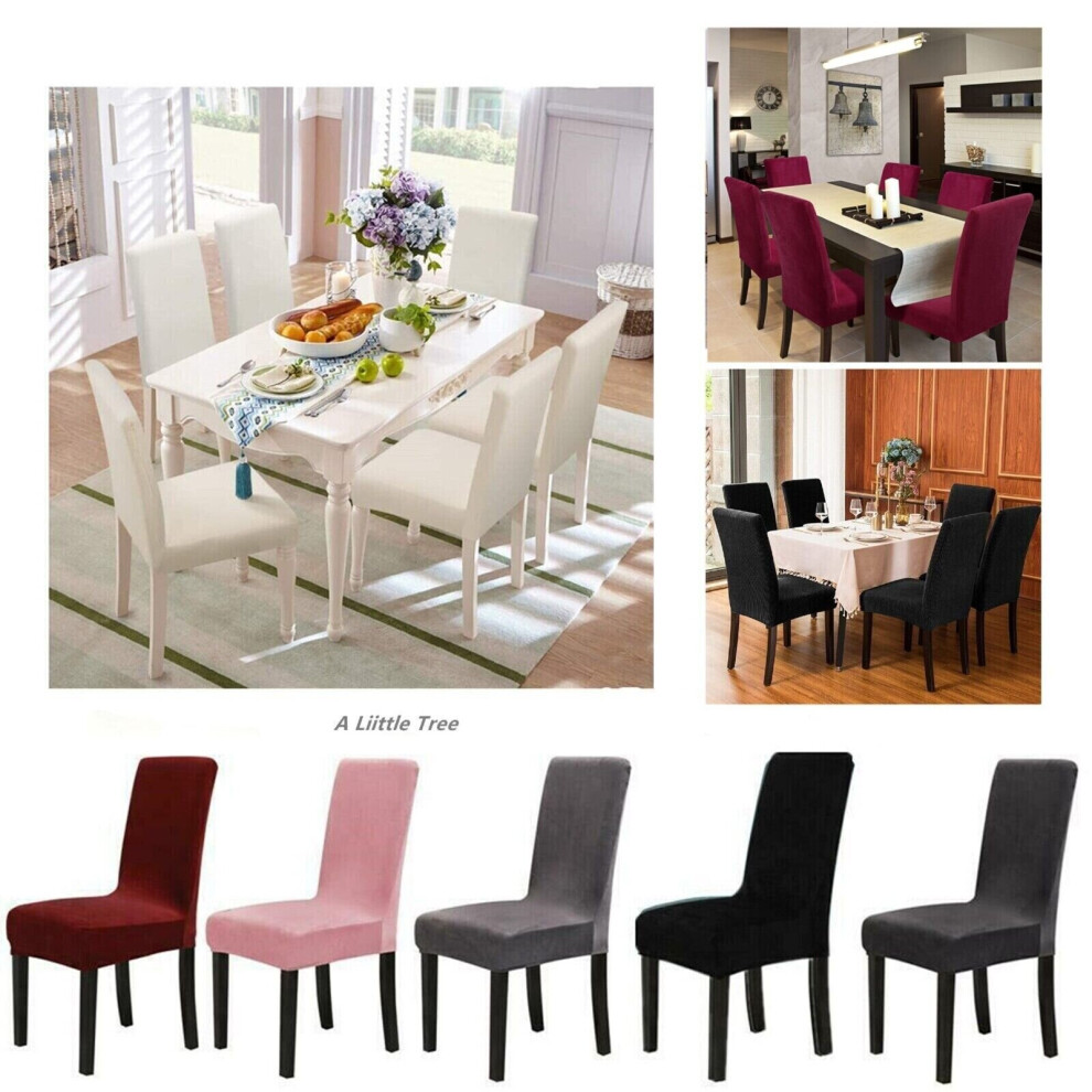 Velvet Stretchable Dining Chair Covers