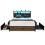 Costway King Size Bed Frame Metal Bed LED Lights Headboard & 4 Storage Drawers 1