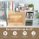 Costway Desk Bookshelf Storage Organizer Display Shelf Rack for Dorm or Office 5