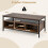 Costway 3-Tier Industrial Coffee Tea Table Home Side Table With 6 Compartments 2