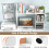 Costway Desk Bookshelf Storage Organizer Display Shelf Rack for Dorm or Office 6