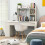 Costway Desk Bookshelf Storage Organizer Display Shelf Rack for Dorm or Office 8