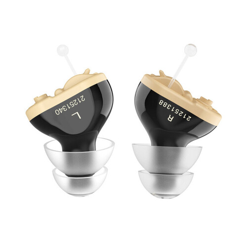 (Red right ear) Mini Hearing Aids Personal Sound Amplifiers GM-910
