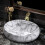 Living And Home Modern Oval Marble Bathroom Vessel Sink 1