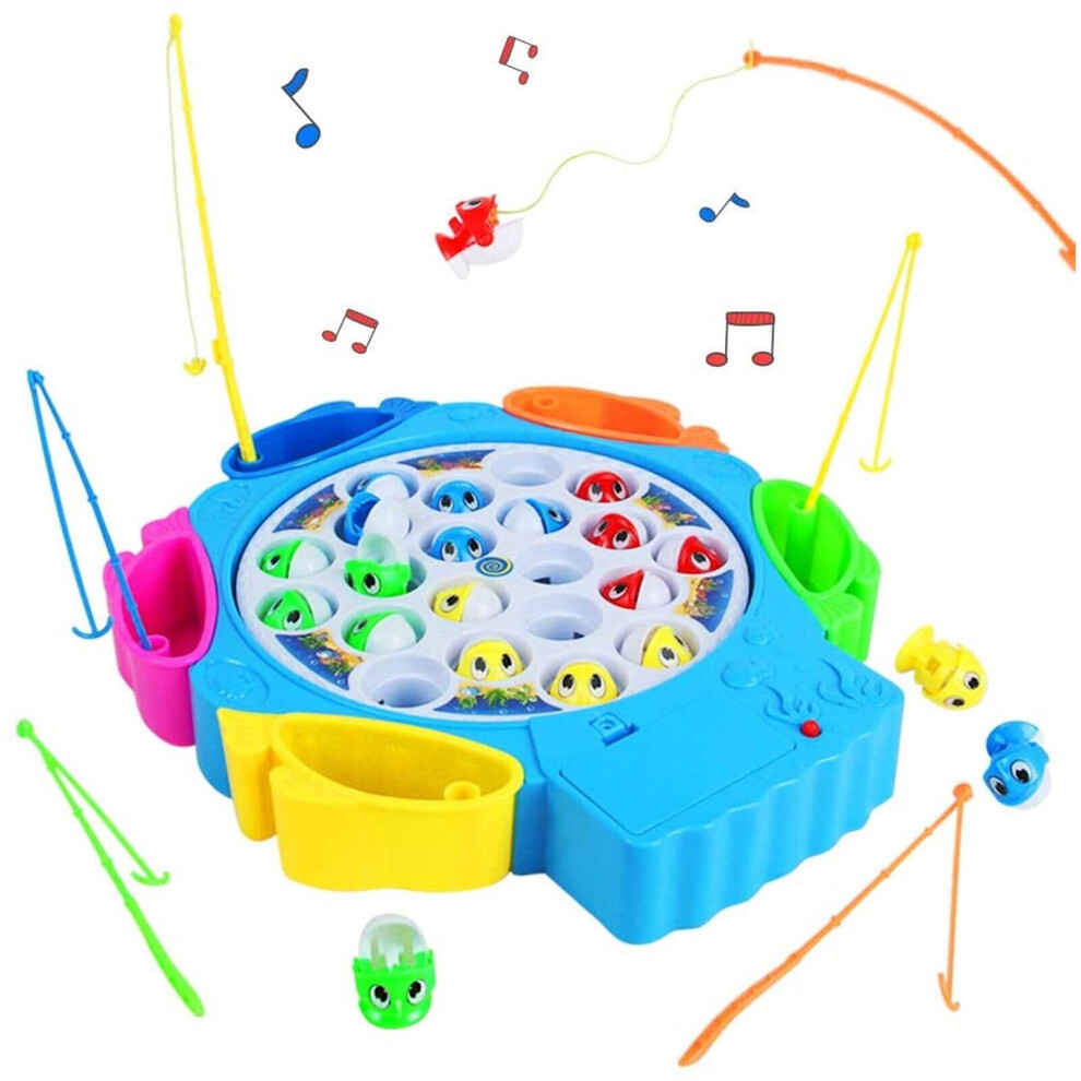 Electric Fishing Game Toys Set with Music Educational Kids Fishing