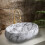 Living And Home Modern Oval Marble Bathroom Vessel Sink 2