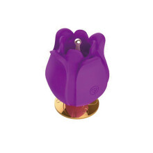 (PURPLE, One_size) Waterproof Silicone Rose Clitoral Sucking Vibrating Rose Vibrator For Women
