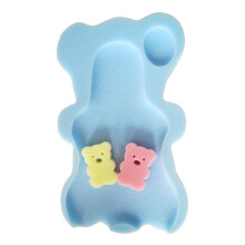 (  Sky blue) Baby Bath Seat Infant Slip Soft Bath Body Cushion Sponge Bathtub Mat