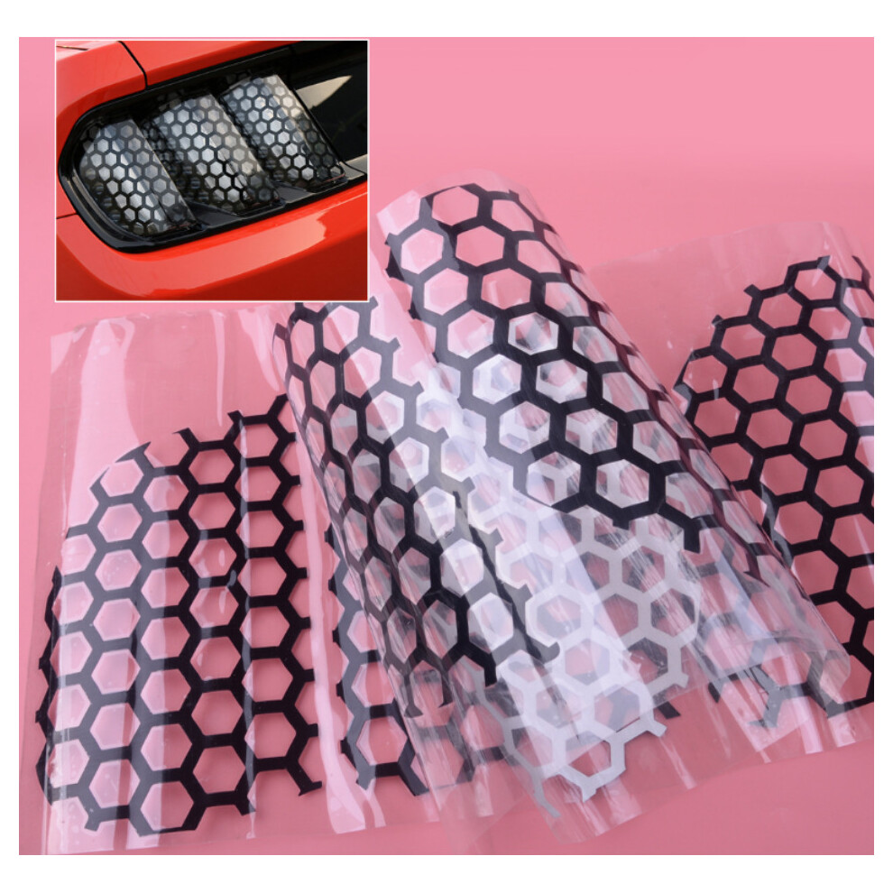 6Pcs Car Exterior Decor Trim Rear Tail Lamp Honeycomb Sticker Light 5701510971853