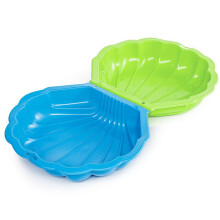 (Blue & Green) Plastic Sandpit Garden Fun Paddling Pool Sand Pit