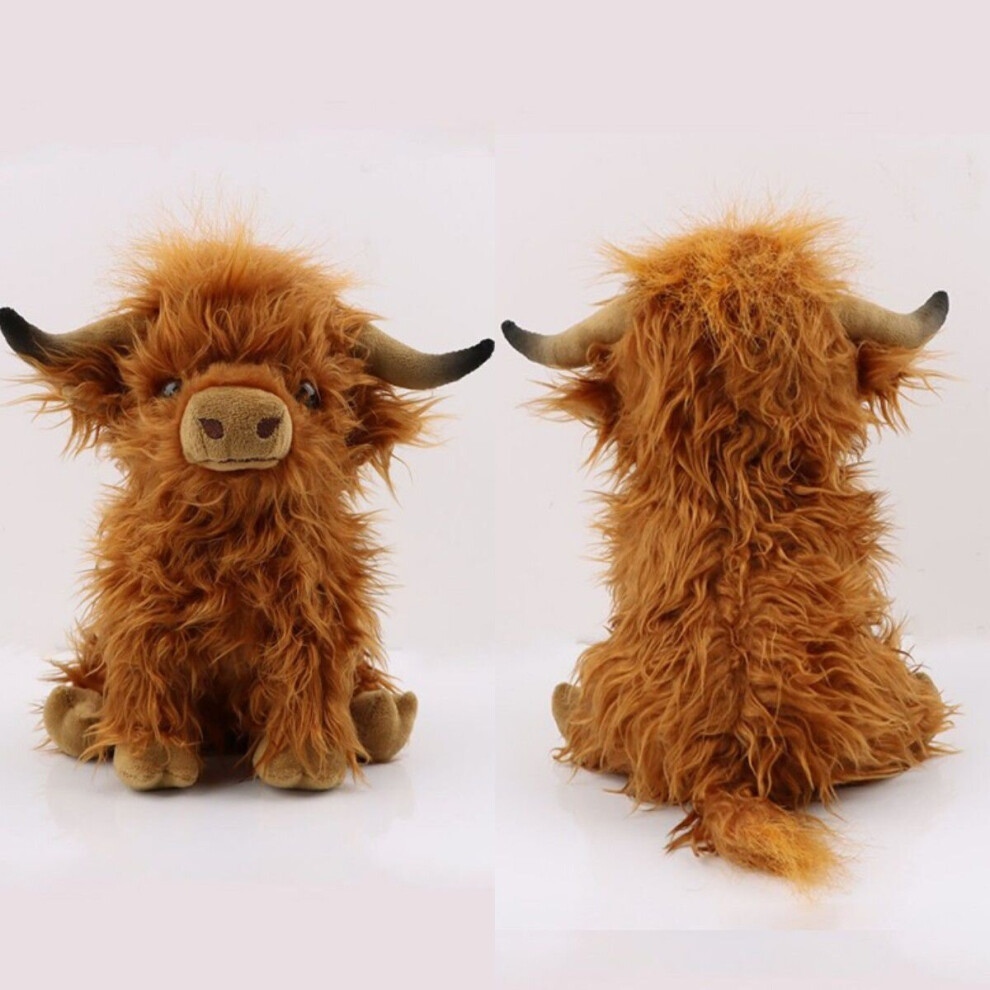 Rywolt Scottish 98In Highland Cow Plush Toy Cute Simulation Longhaired Doll Kids Gift
