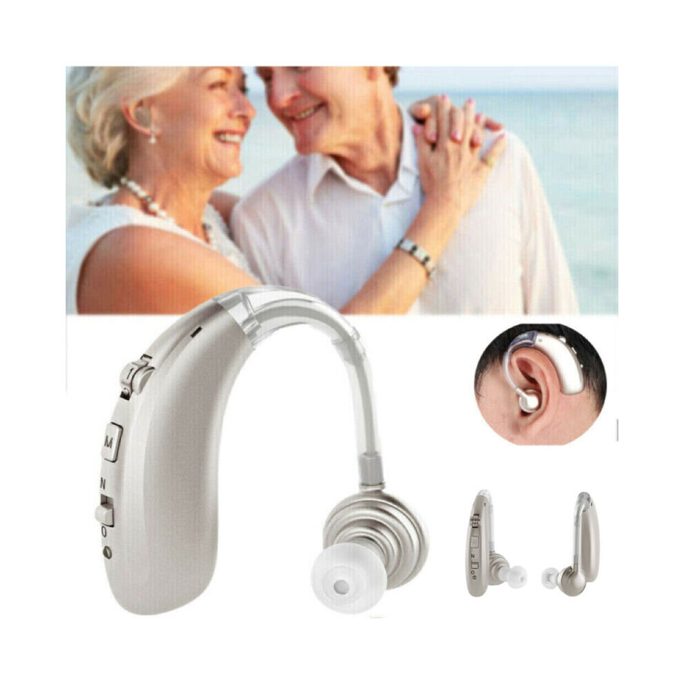 Digital BTE Rechargeable Hearing Amplifier Adjustable Volume Sound Voice Behind Ear Hearing Aid