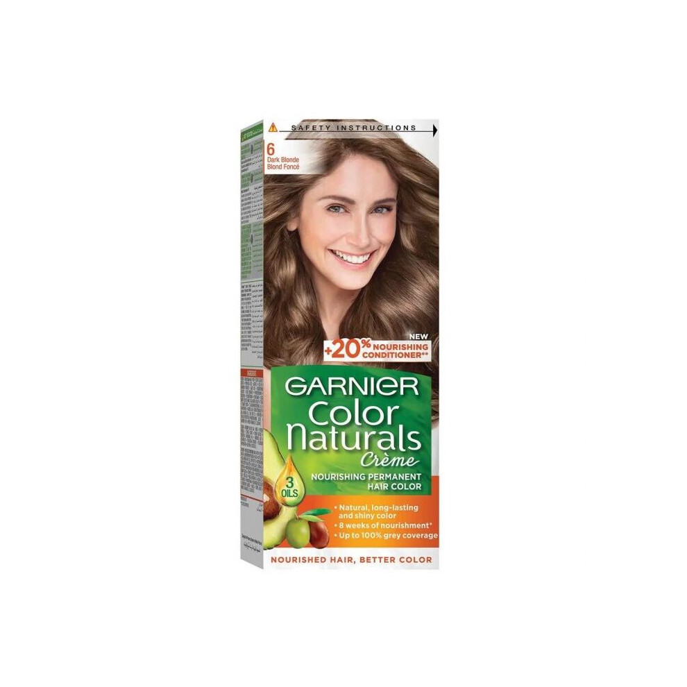 Garnier Color Naturals Cream Hair Color 6 Dark Blonde Kit