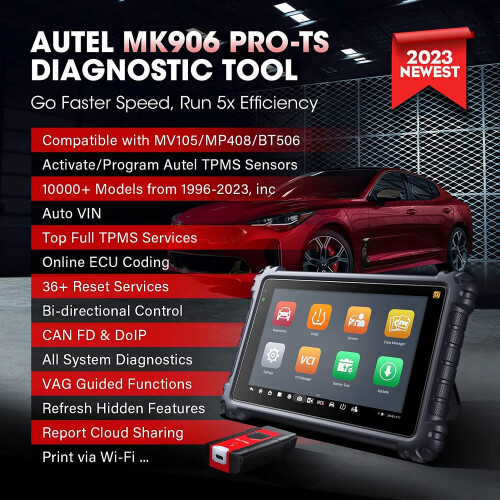 Autel Autel MaxiCOM MK906S Pro-TS All System Auto Diagnostic Tool TPMS Programming ECU Coding Bi-directional Control Scanner 2