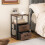 Costway Industrial Nightstand Bedside End Table with 2 Fabric Drawers &Storage 3