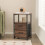Costway Industrial Nightstand Bedside End Table with 2 Fabric Drawers &Storage 4