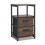 Costway Industrial Nightstand Bedside End Table with 2 Fabric Drawers &Storage 1